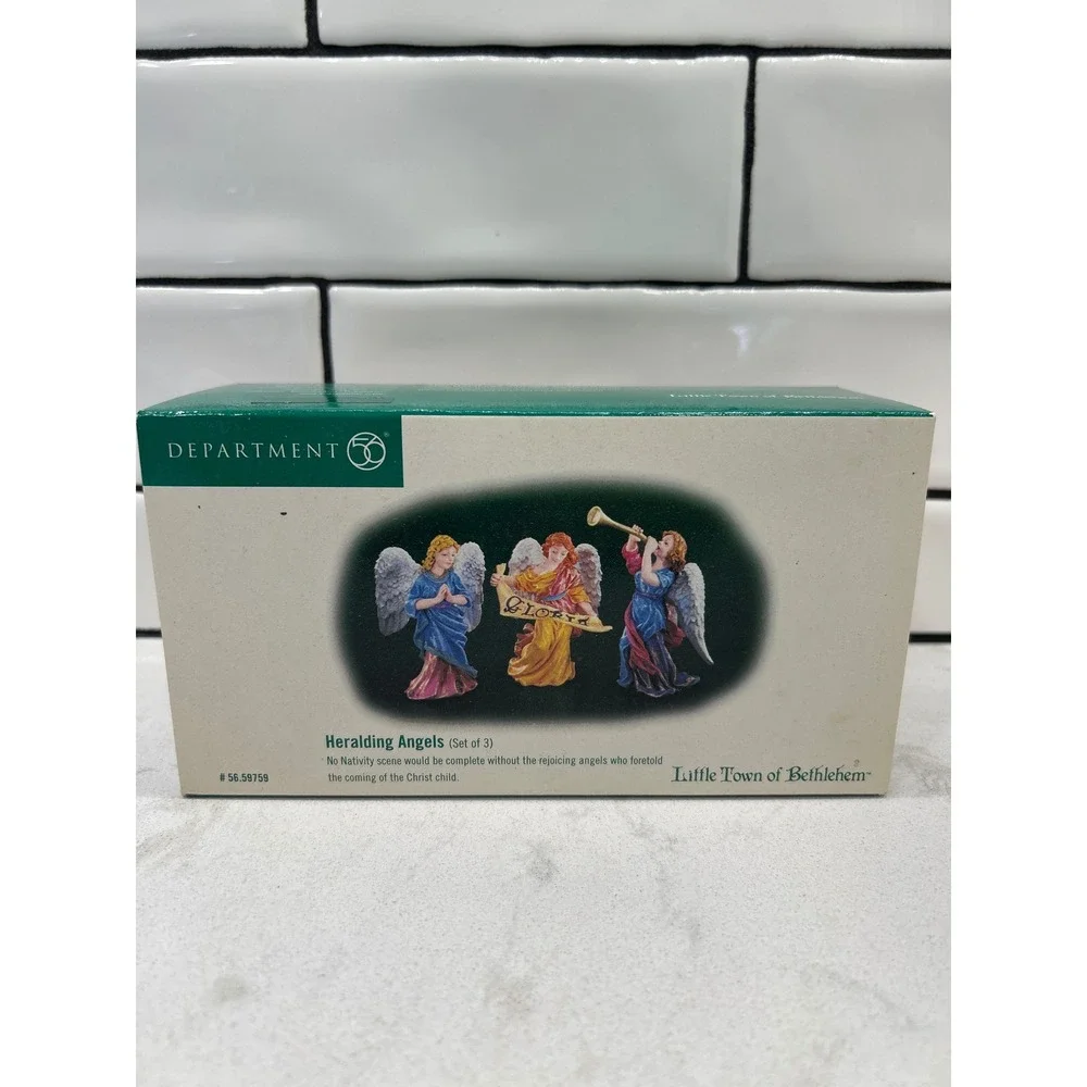 Department 56 Heralding Angels Set of 3 Little Town of Bethlehem 56.59759